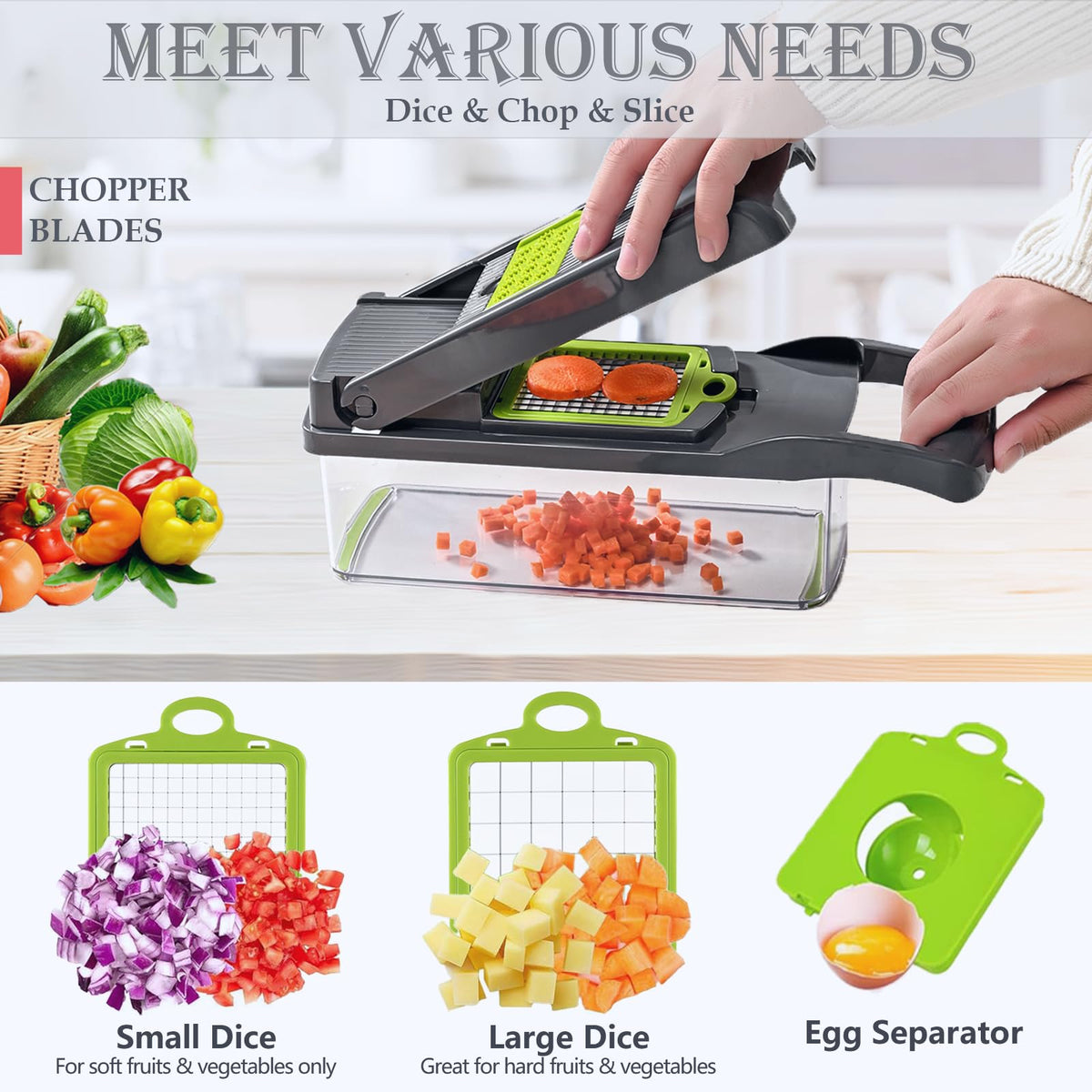Vegetable Chopper Mandoline Slicer Home Kitchen Appliance Essential Gadget 🍁 All In One Marketplace Canada