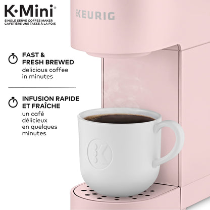 Keurig K-Mini Single Serve K-Cup Pod Coffee Maker, Featuring An Ultra-sleek Design, Dusty Rose Keurig