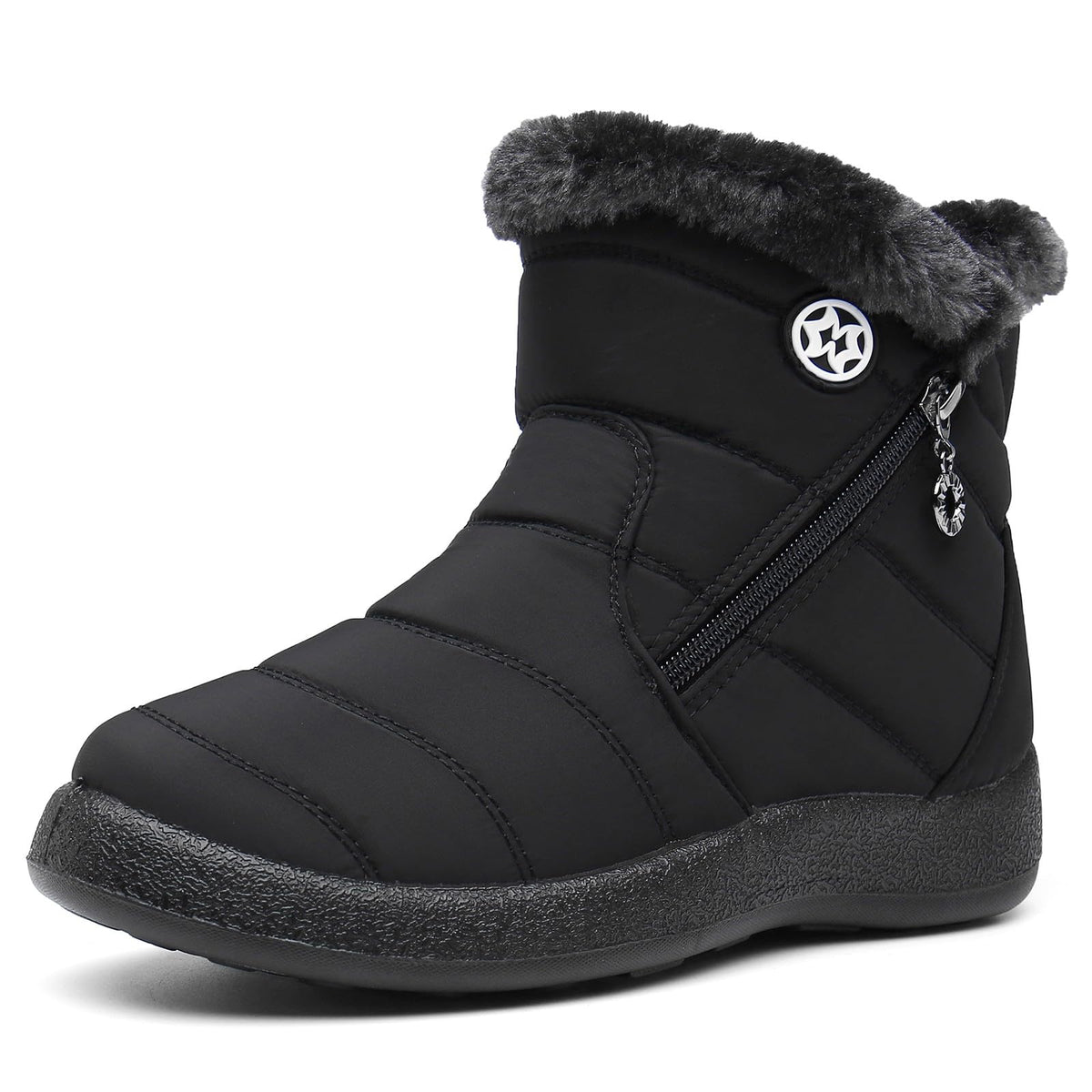 Snow Boots for Women Winter Boots Waterproof, Black A, 7US=38EU 🍁 All In One Marketplace Canada