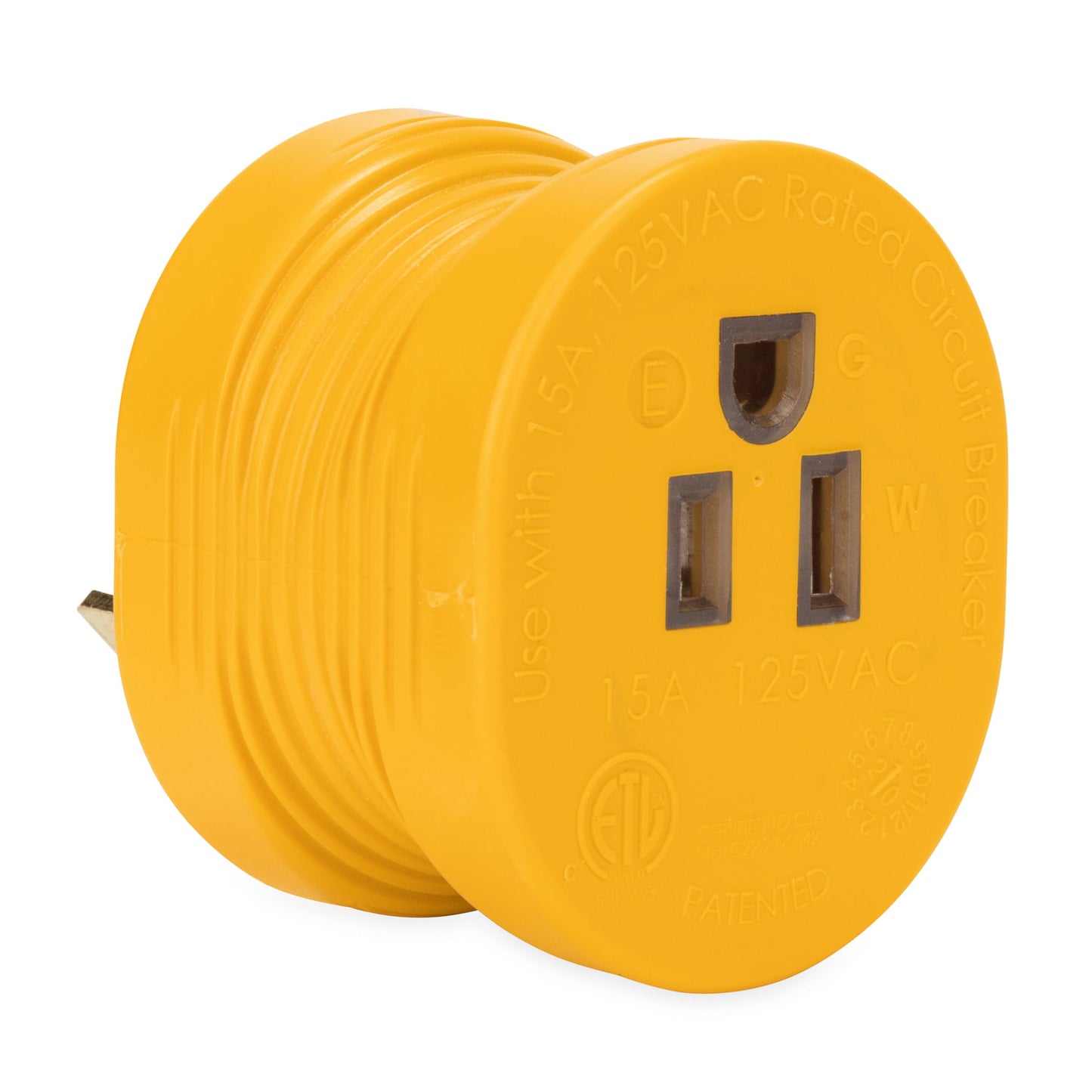 Camco PowerGrip 30AM/15AF Camper/RV Electrical Adapter Features 30-Amp Male & 15-Amp Female Connections - Designed w/Non-Slip Grooves & Contoured Ends for Easy Removal - Rated for 125V/1875W (55233) 🍁 All In One Marketplace Canada