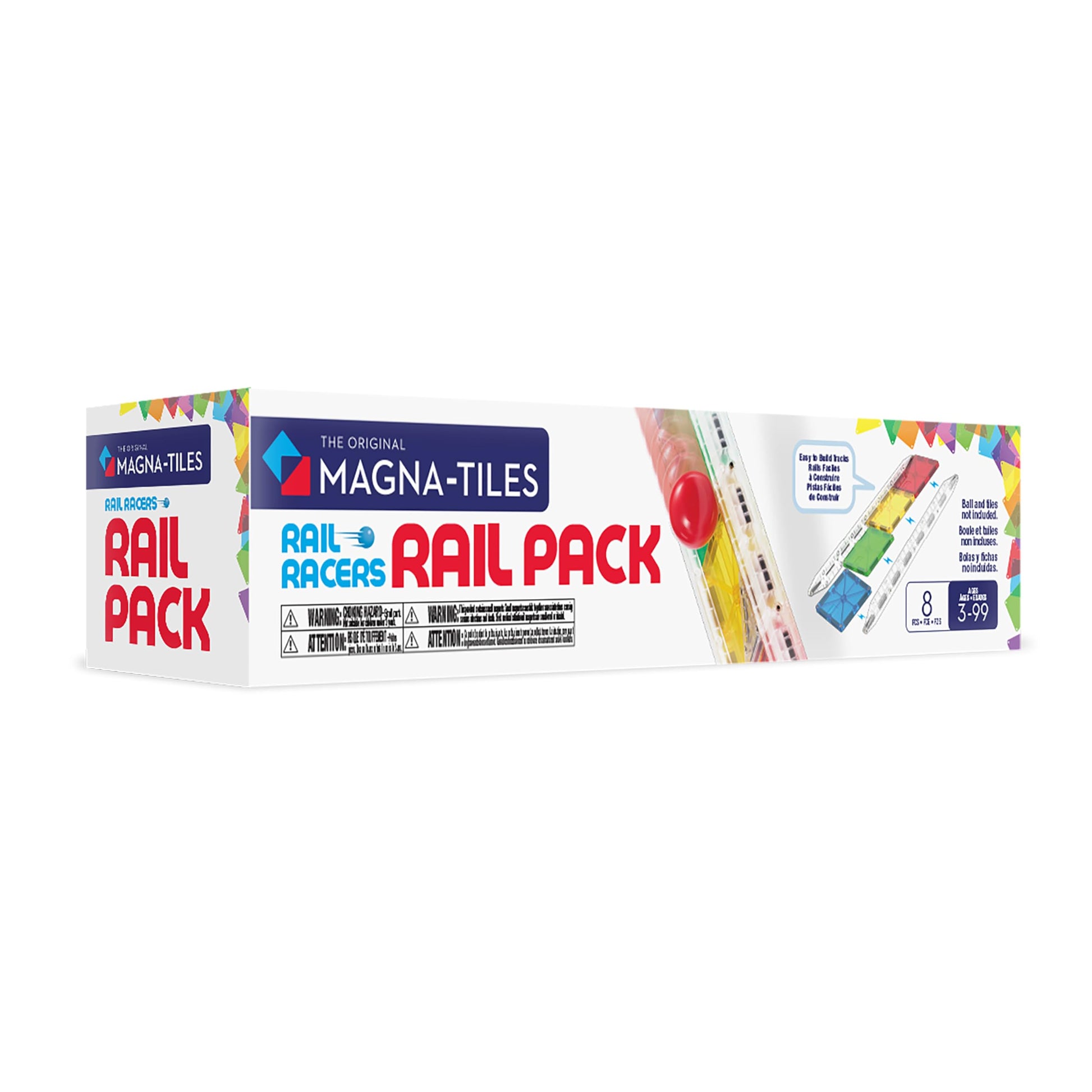 MAGNA-TILES Rail Racers Rail Pack Magnetic Construction Set, The Original Magnetic Building Brand Magna Tiles