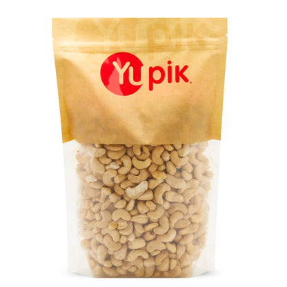 Yupik Roasted Salted Jumbo Cashews, 1 kg, Gluten-Free, Kosher, Vegan, Large Crunchy Nuts, Lightly Seasoned with Salt, Source of Protein & Iron, Savory Snacks Yupik