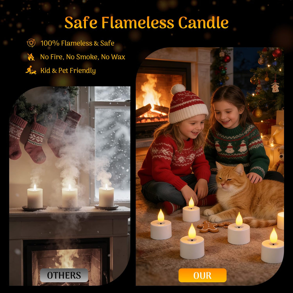 Lacasa Tea Lights Candles, Rechargeable Flameless LED Candles 12 Pack 🍁 All In One Marketplace Canada