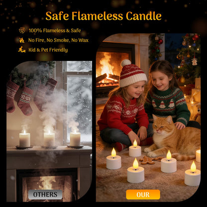 Lacasa Tea Lights Candles, Rechargeable Flameless LED Candles 12 Pack 🍁 All In One Marketplace Canada