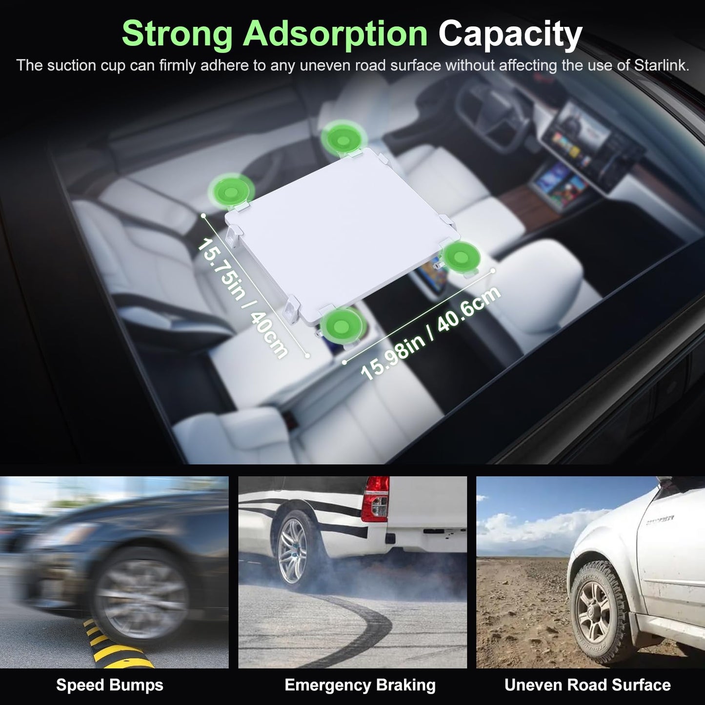 Ackno for Starlink Mini Mount for Car,for Starlink Mini Suction Cup Mount Accessories,linkoostar Kit for Sunroof/Front/Rear Window/Roof/Dashboard/Windshield
