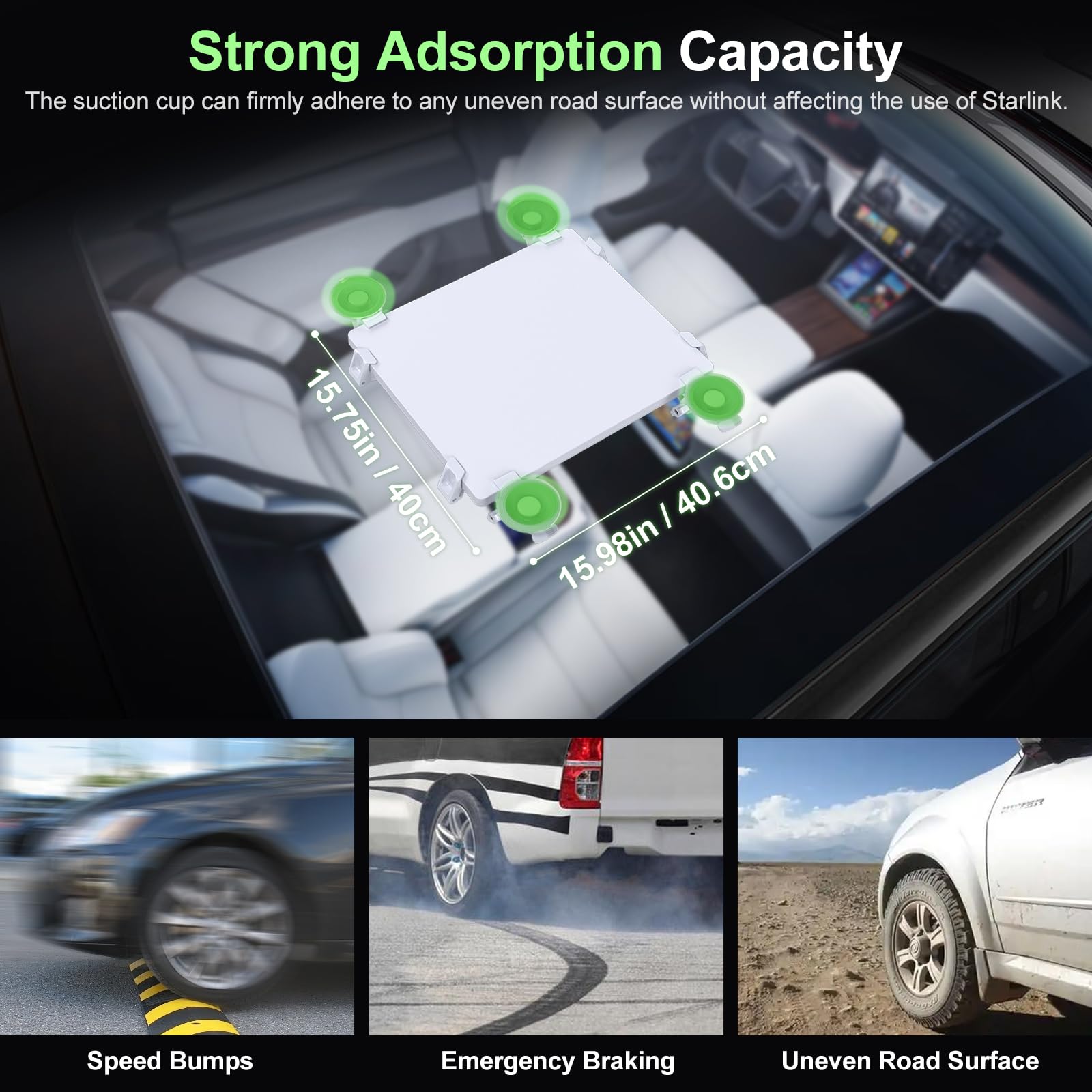 Ackno for Starlink Mini Mount for Car,for Starlink Mini Suction Cup Mount Accessories,linkoostar Kit for Sunroof/Front/Rear Window/Roof/Dashboard/Windshield
