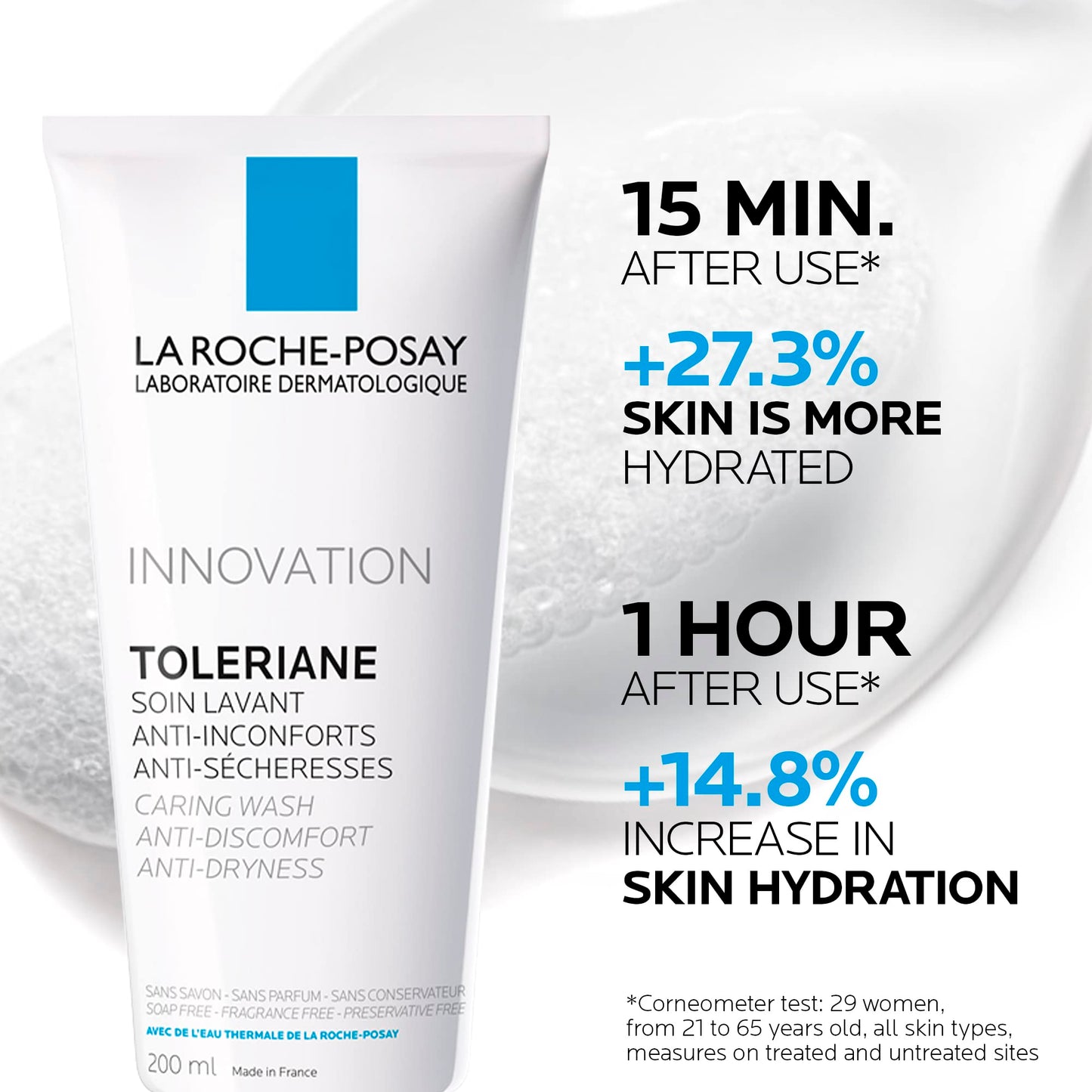 La Roche-Posay Face Wash, Toleriane Hydrating Cleanser with Ceramides, Face Wash for Normal to Dry Sensitive Skin, Soap Free, Fragrance Free, Alcohol Free, 200mL - Available at All In One Marketplace Canada