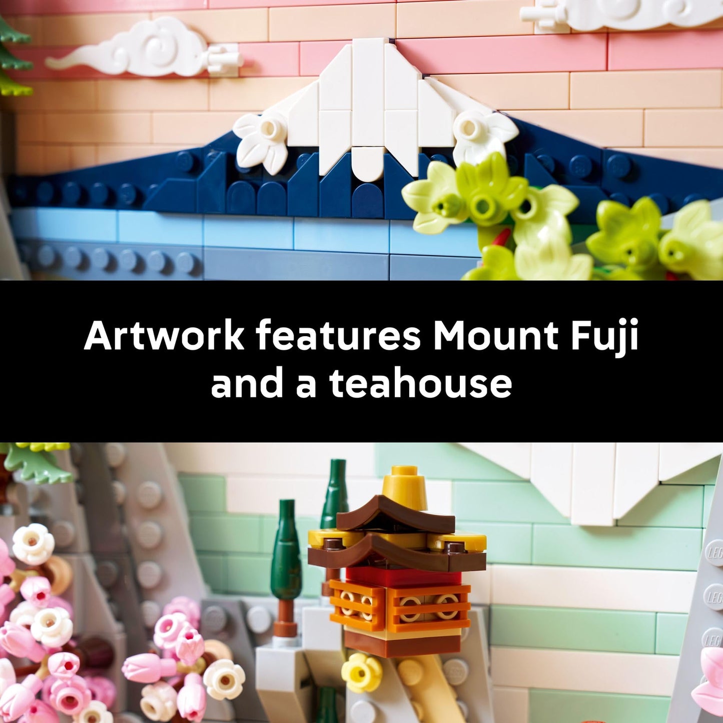 LEGO Art Japanese Cherry Blossom Landscape Building Set for Adults - Room Decoration & Gift for Women & Men, Ages 18+ - Framed Wall Decor, Stand or Hang to Display - 31218 LEGO
