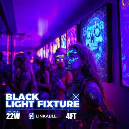 Barrina UV LED Blacklight Bar, 22W 4ft, T5 Integrated Bulb for Glow Party 🍁 All In One Marketplace Canada