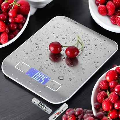 Food Scale, GPlus+ Digital Kitchen Scale, Highly Accurate 5000g/11lb x 0.1oz, Food Scale for Cooking, Baking and Weight Loss, Kitchen Scale with Backlit - Batteries Included - Available at All In One Marketplace Canada