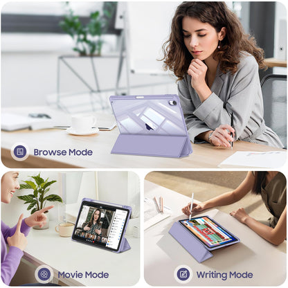Fintie Clear Case for iPad Air 11-inch & iPad Air 5th/4th Generation 10.9" (Lilac Purple)