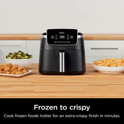 Ninja Air Fryer Pro 4in1, 5 QT (4.7 L) Capacity, Air Fry, Roast, Bake, Reheat, Dehydrate, Roast, Crisp Technology, Nonstick Basket & Crisper Plate, Grey, AF141C (Canadian Version) Ninja