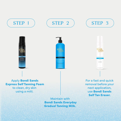 Bondi Sands 1 Hour Express Self Tanning Foam | Lightweight, Fragrance Free Self-Tanner for an Even, Streak-Free Tan | 200 mL
