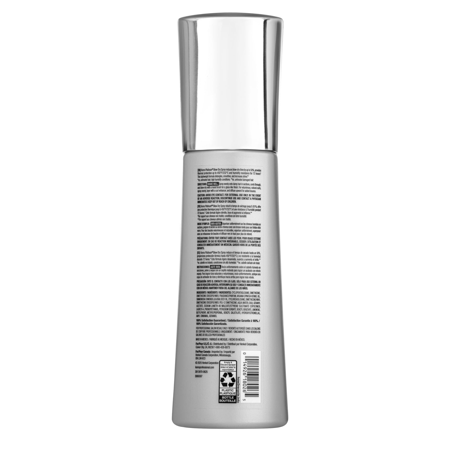 Kenra Platinum Blow Dry Spray Thermal Protectant | Reduces Blow Dry Time | Heat Protectant up to 428°F | Detangles, Smooths, and Softens | Eliminates Frizz & Resists Humidity | Medium To Coarse Hair Kenra