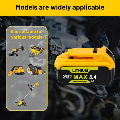 2 Packs 20V Max Battery Replacement for DEWALT 20V Battery Compatible with Dewalt Battery DCB200 DCB205 DCB206 DCB208 DCB180 DCD/DCF/DCG Series Cordless Tools with 3-LED Indicator - Available at All In One Marketplace Canada