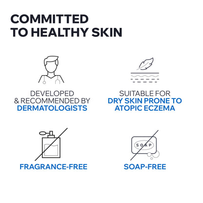 Uriage Xémose Cleansing Soothing Oil - Face & Body Cleanser & Shower Gel - Long-Lasting Comfort For Dry, Sensitive Skin Prone to Atopic Eczema - Soap-free, Fragrance-free For Your Whole Family - 500ml Uriage
