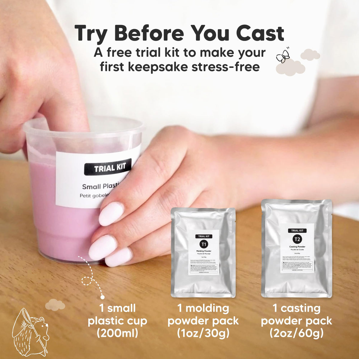 KeaBabies Baby Casting Kit Hands and Feet Mold 3D,Newborn (Oval, Ash Wood) 🍁 All In One Marketplace Canada