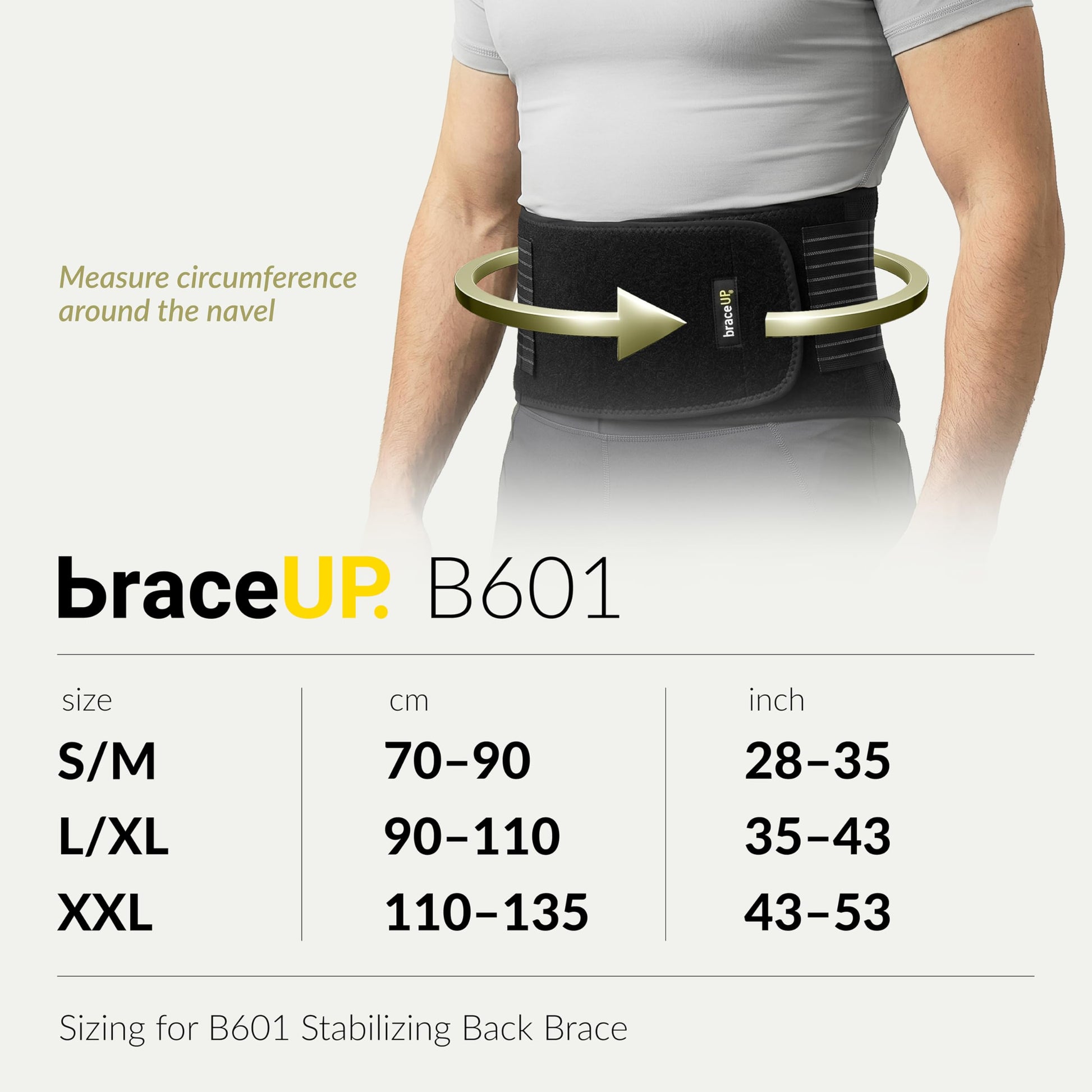 BraceUP Back Support, Back Brace for Men and Women - Lumbar Support Lower Back Belt for Back Pain Relief, Herniated Disc, Heavy lifting, with Dual Adjustable Straps (L/XL 90-110 cm) - Available at All In One Marketplace Canada