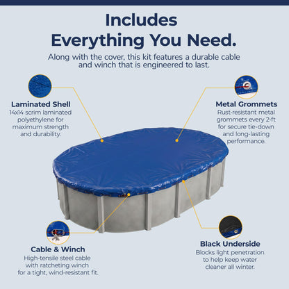 Blue Wave Gold 15-Year 12-ft x 20-ft Oval Above Ground Pool Winter Cover 🍁 All In One Marketplace Canada