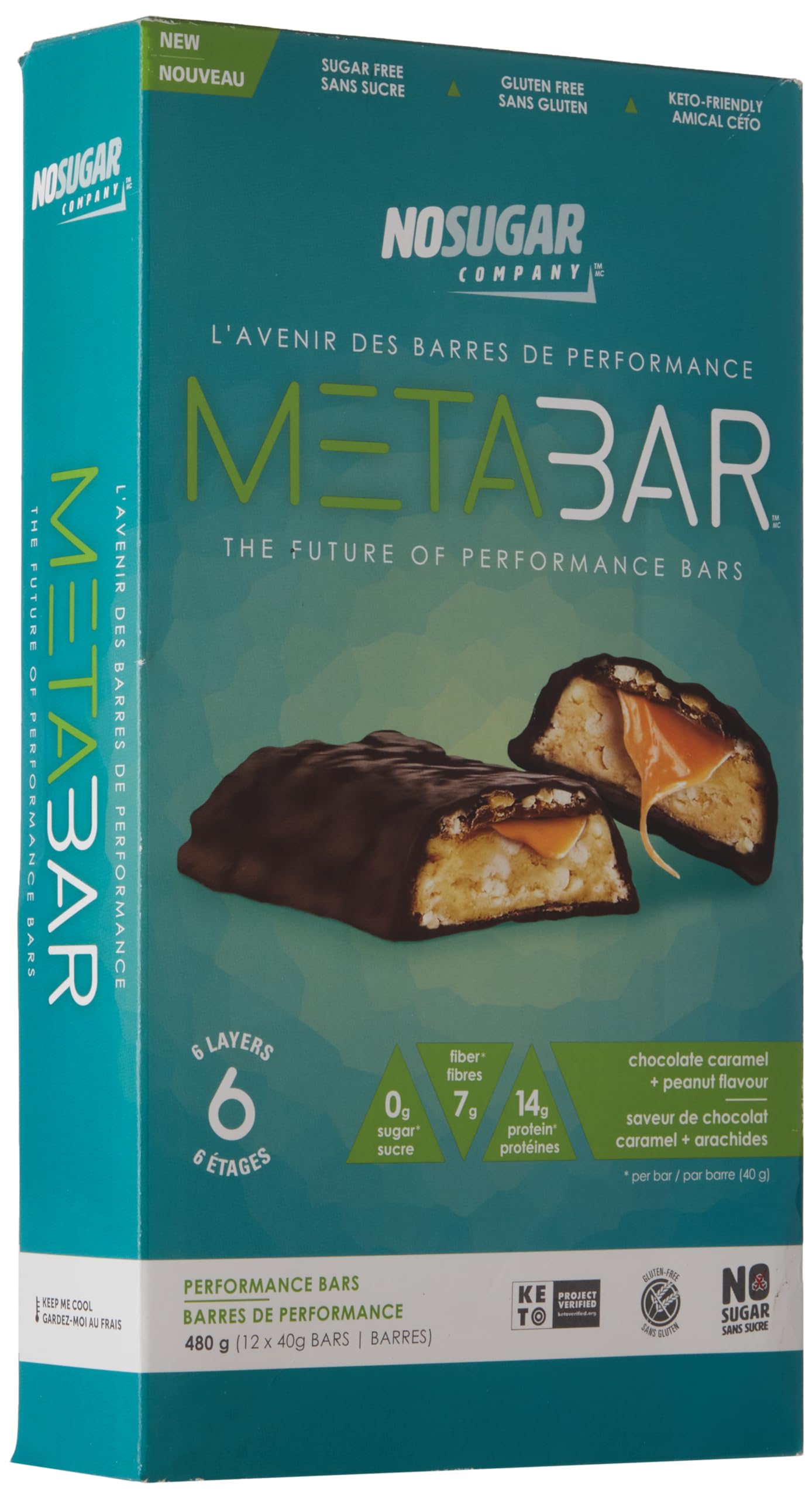 NO SUGAR COMPANY META BAR - 12 Pack (40g Each)