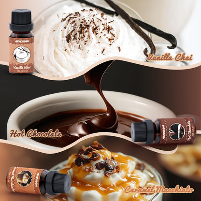 ARVIDSSON Coffee Fragrance Oils Set, Essential Oils for Diffuser & Candle Making , Aromatherapy Scented Oils for Home, Espresso, Vanilla Chai, Hot Chocolate, Blueberry Muffin, Eggnog Latte, Caramel Macchiato, 6 x 10ml 🍁 All In One Marketplace Canada