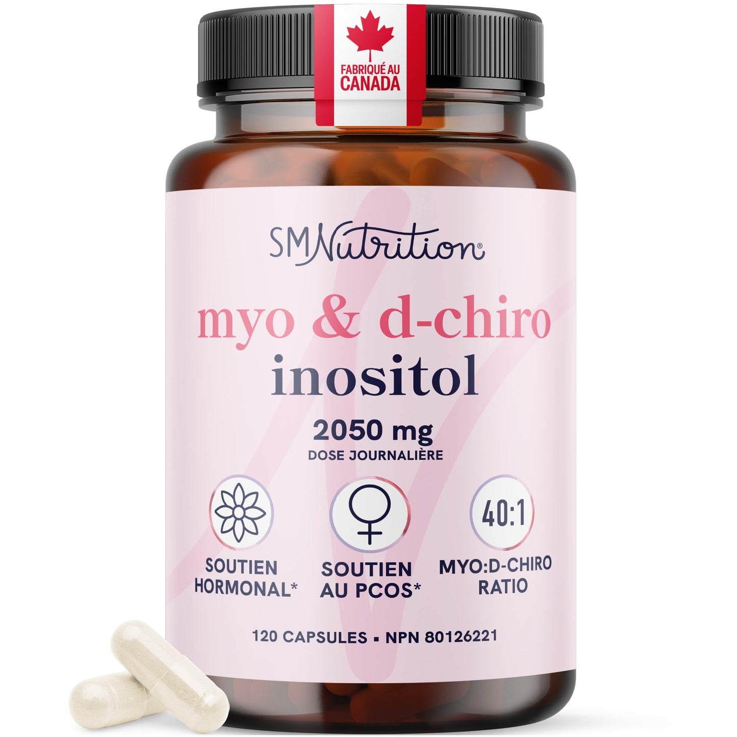 Inositol | Hormone Balance for Women | Myo-Inositol & D-Chiro | Ideal 40:1 Ratio | Myoinositol 2000mg, D Chiro 50mg | Regulate Menstrual Cycle & Support Ovarian Health | 120 Ct (1 Month Supply)