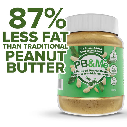 PB&Me Sugar Free Peanut Butter Powder - Powdered Peanut Butter No Sugar for Low Calorie Snacks, Peanut Butter Powder Protein for Smoothies, Low Carb Peanut Powder Protein Snack, 2lbs Jar (1-Pack) - Available at All In One Marketplace Canada