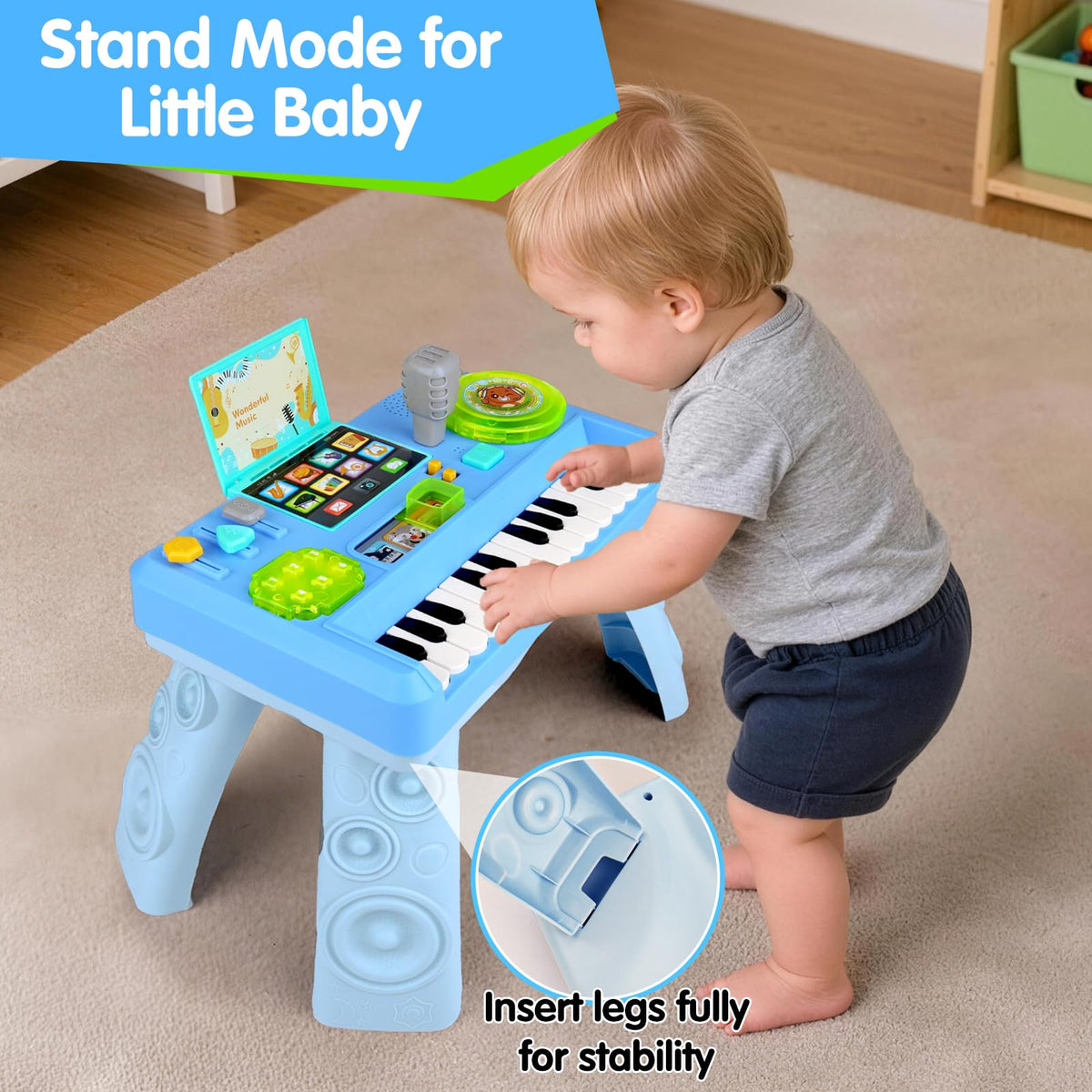 Baby DJ Table for Toddlers 1-3, Baby Musical Piano Toys 6-9-12-18 Months Toddler Learning DJ Mixing Table with Music & Light Educational Toy for 1 Year Old Boy Girl First Christmas Birthday Gift 🍁 All In One Marketplace Canada