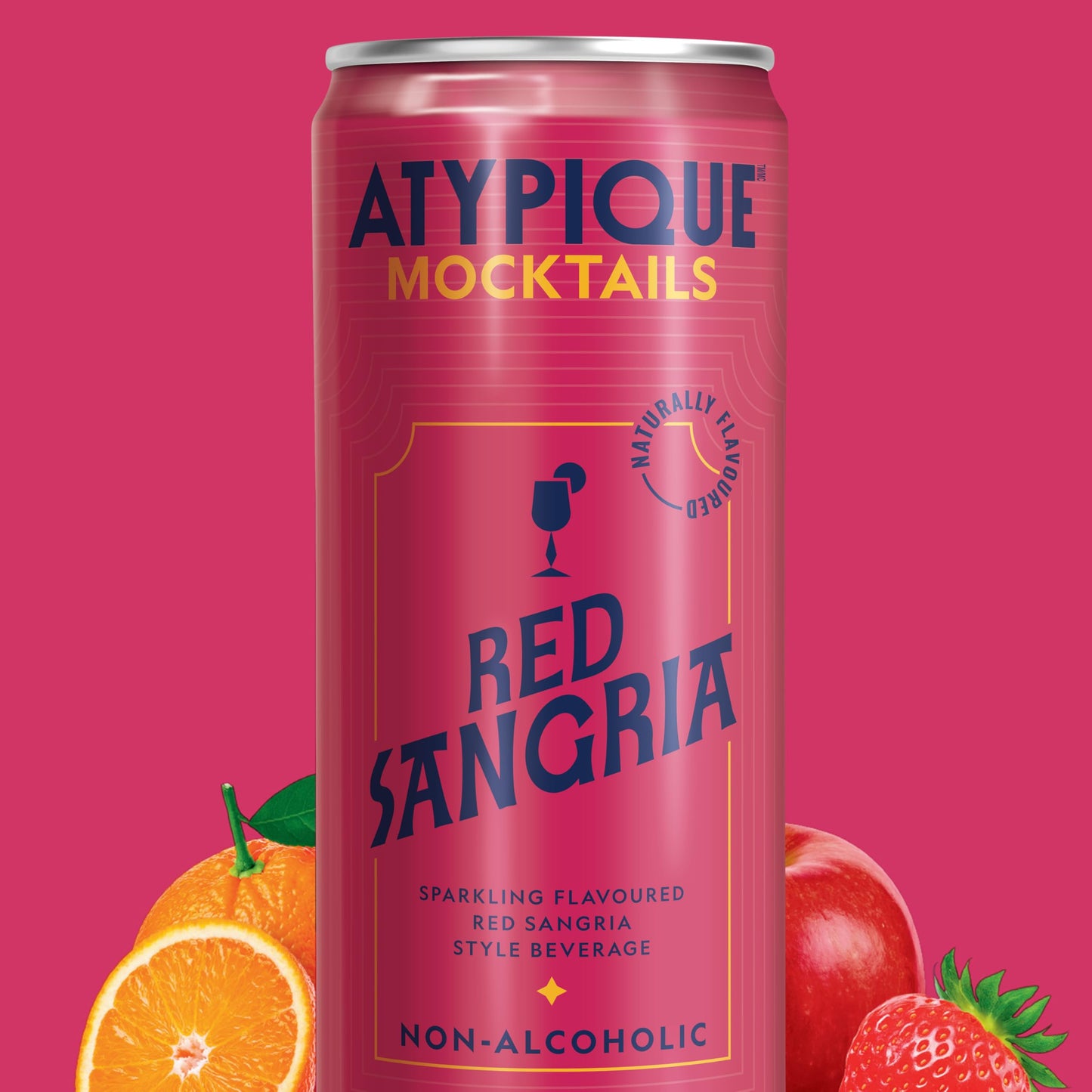 ATYPIQUE Mocktails Non-Alcoholic Cocktail, Red Sangria, 355 mL, 12-Count 🍁 All In One Marketplace Canada