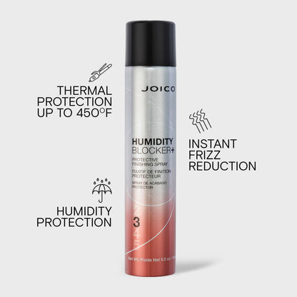 Joico Humidity Blocker Finishing Spray, Hairspray that Eliminates Static, Anti Frizz Light Hold, 180mL