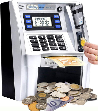 Canadian Dollars ATM Piggy Bank for Kids with Card and Coins Identification 🍁 All In One Marketplace Canada