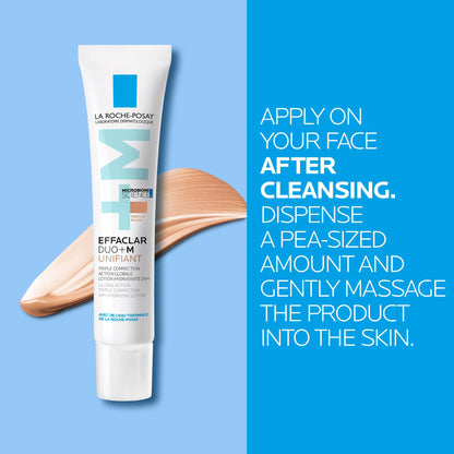 La Roche-Posay Tinted Moisturizer, Effaclar Duo [+] Unifying Tinted Correcting Care for Blemishes and Marks, Suitable for Acne-Prone Skin & Acne Marks, 40ml La Roche-Posay