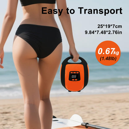 Paddle Board Pump, SUP Electric Air Pump, Portable 20 PSI Air Compressor, Auto-Off Inflation & Deflation Function with 12V DC Car Cigarette Lighter for Paddle Board,Inflatable Sups, Kayaks and Boats