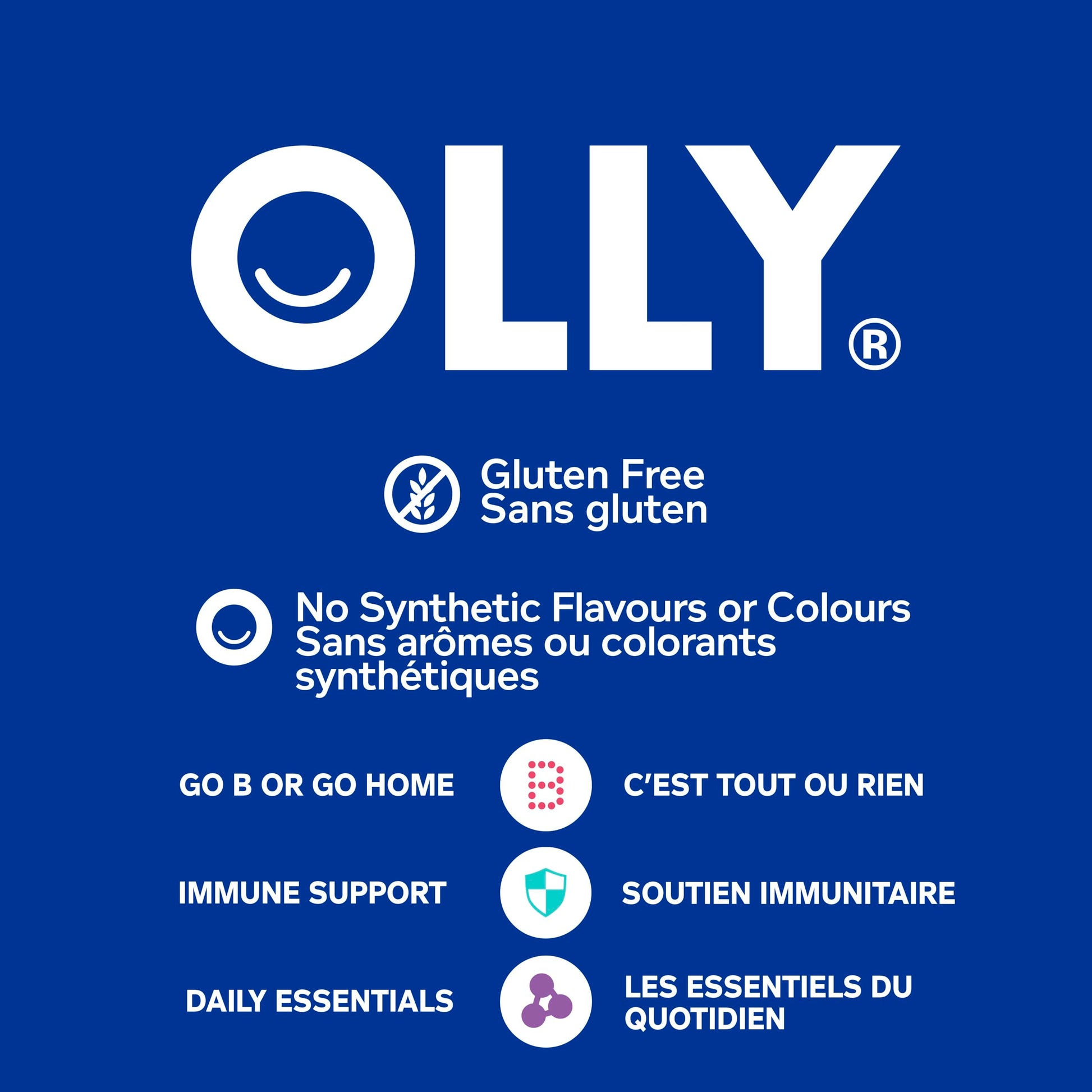 OLLY Men's Multi Gummy Supplement with no artificial flavours and colours Blackberry Blitz multivitamin to help support men's health 45 day supply 90 gummies