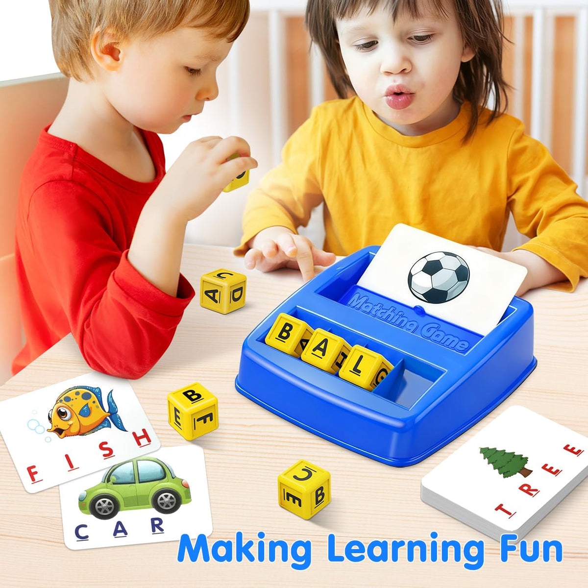 HahaGift Educational Toys for 3-5 Year Old Boy Girl Gifts, Matching Letter Learning Games Activities, Ideal Christmas Birthday Gift for Toddler Kids Age 3 4 5 6 7 Year Olds Boys Girls 🍁 All In One Marketplace Canada