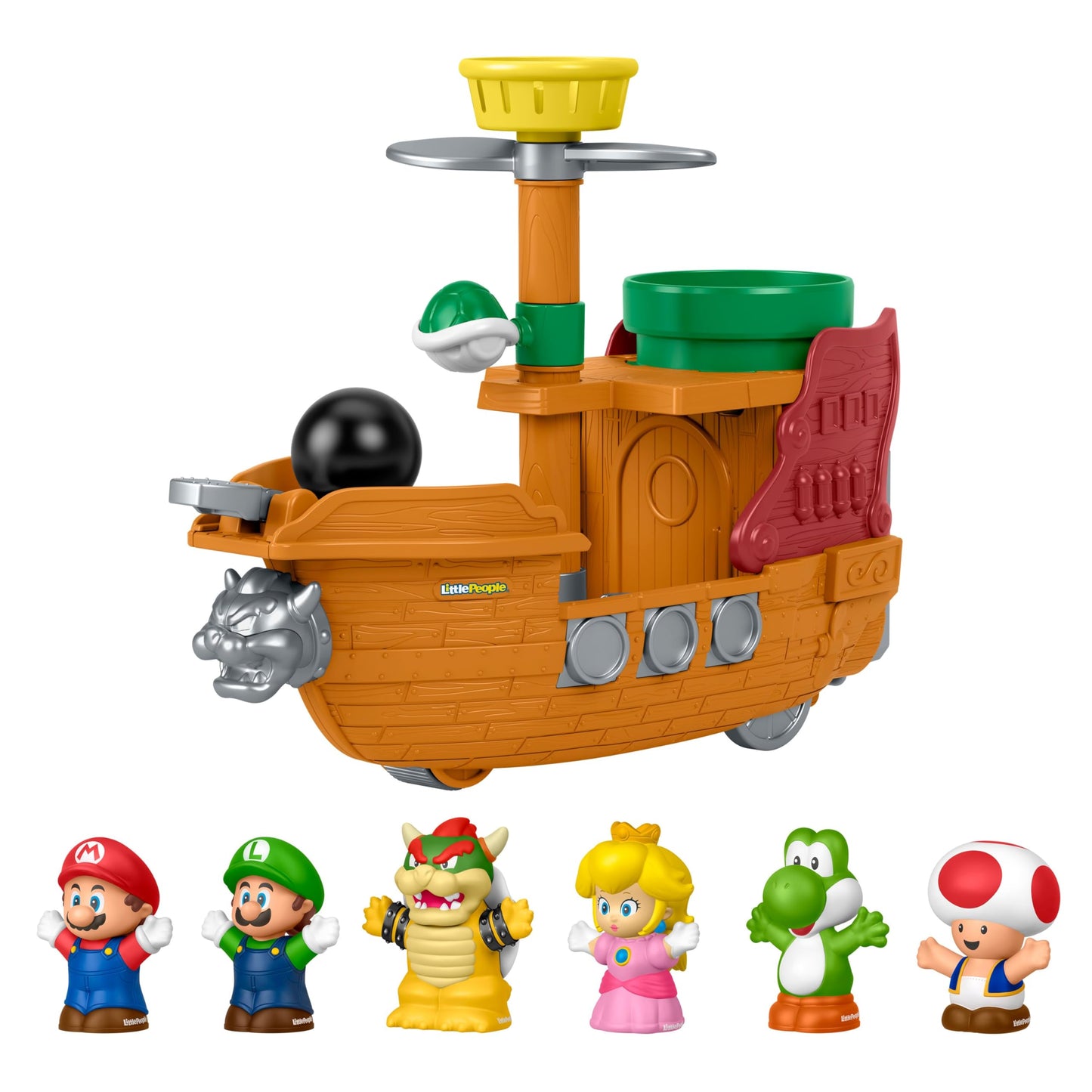 Fisher-Price Little People Toddler Toy My Mario Bowser’s Airship Playset with Figure for Preschool Pretend Play Kids Ages 18+ Months 🍁 All In One Marketplace Canada