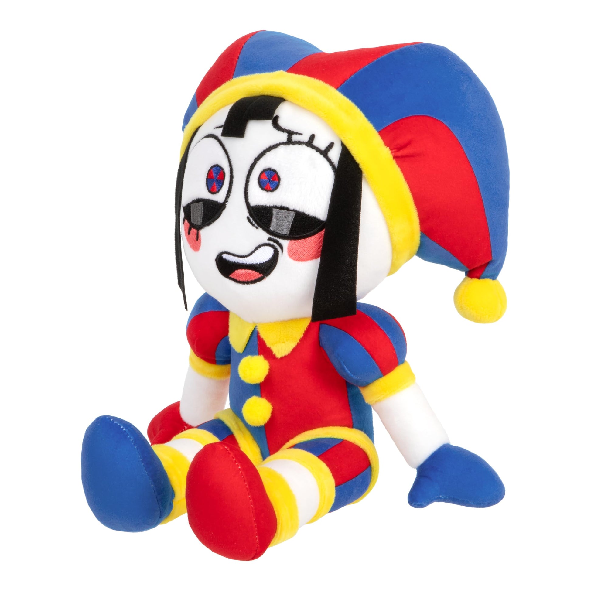 Amazing Digital Circus Large Plush Pomni Figure, 12"/ 30 CM Figure Made with Premium Materials Embroidery, Also Available is The Large Size Plush Caine, Collect Them Both The Amazing Digital Circus
