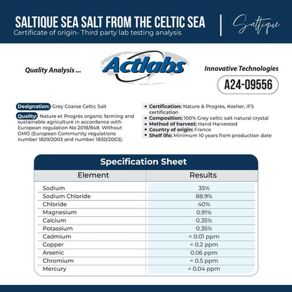 Saltique Celtic Sea Salt Coarse - Hand-Harvested, 100% Natural Unrefined (5lb)