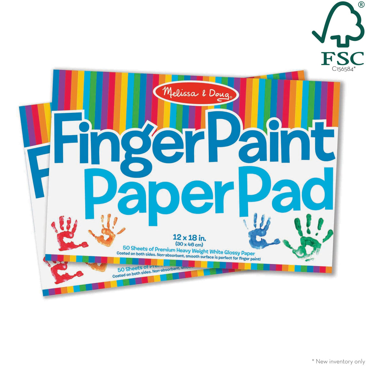 Melissa & Doug Finger Paint Paper Pad 2-Pack Kids Art Supply