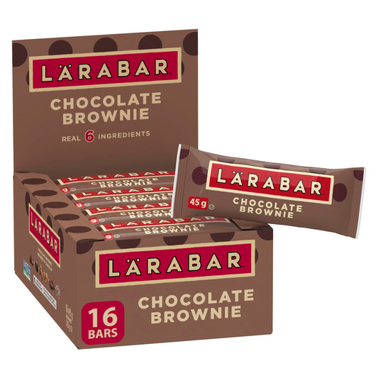 LÄRABAR Chocolate Brownie, Fruit and Nut Energy Bar, Pack of 16 Bars, Gluten Free, Vegan, Family Pack, Snack Bars, 720 Grams Package - Available at All In One Marketplace Canada
