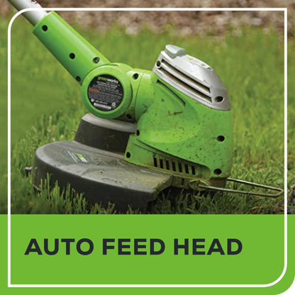 Greenworks 5.5 Amp 15″ Electric String Trimmer/Edger –Auto Dual Line Feed, Adjustable Handle, Rotating Head & Lightweight for Home Yard, Lawn Edges, Driveway, Fence Lines & Garden Borders Maintenance Greenworks