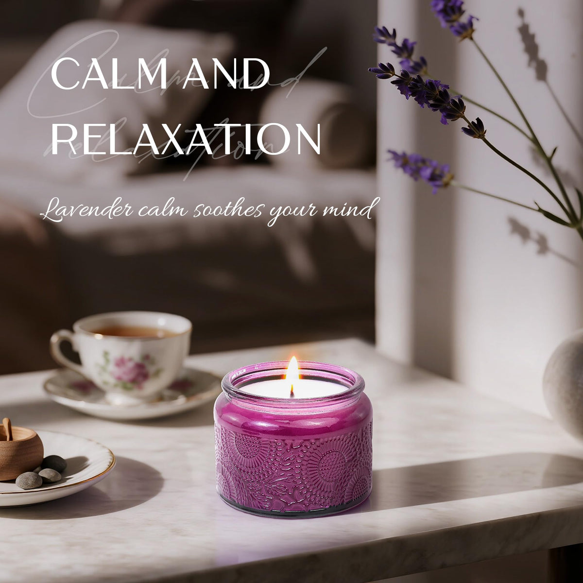 NORVENCE Candles Gifts for Women, Scented Candle Gift Set of 4, Scented Candles for Home, Birthday and Christmas Candle Gifts for Women (Vanilla, Lavender, Cinnamon, Jasmine, 14.4 oz) 🍁 All In One Marketplace Canada
