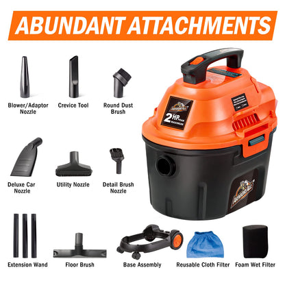 Armor All AA255W 2.5 Gal 2 Peak HP Wet/Dry Utility Vac Orange/Black 🍁 All In One Marketplace Canada