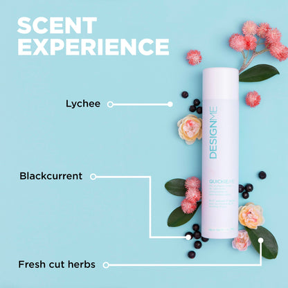 DESIGNME QUICKIE.ME Dry Shampoo Spray | Oil Absorbing | Root Lifting Shampoo for Light Tone, 339mL Design.Me