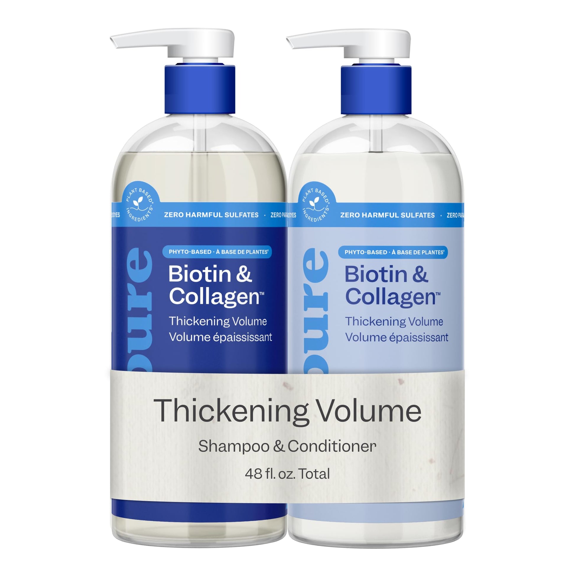 Renpure Biotin & Collagen Shampoo & Conditioner Set for Fine Hair 2x710ml RENPURE