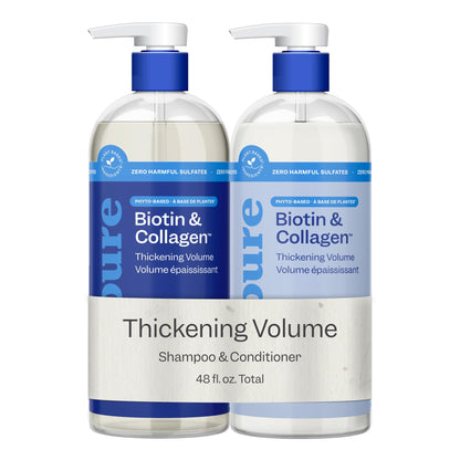 Renpure Biotin & Collagen Shampoo & Conditioner Set for Fine Hair 2x710ml RENPURE