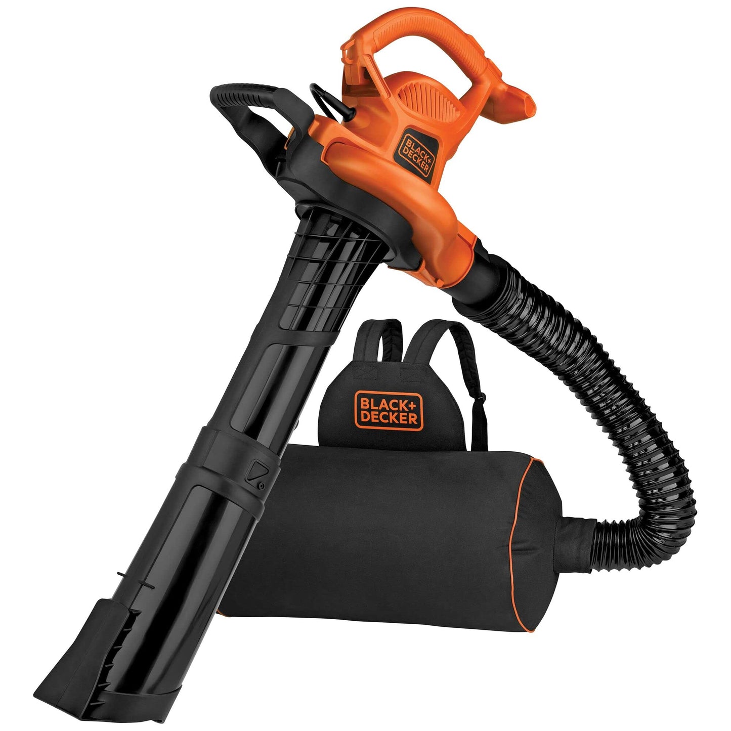 BLACK+DECKER Leaf Blower Vacuum Back Pack and Mulcher, Power Boost up to 250 MPH, 400 CFM, Corded (BEBL7000-CA) BLACK+DECKER