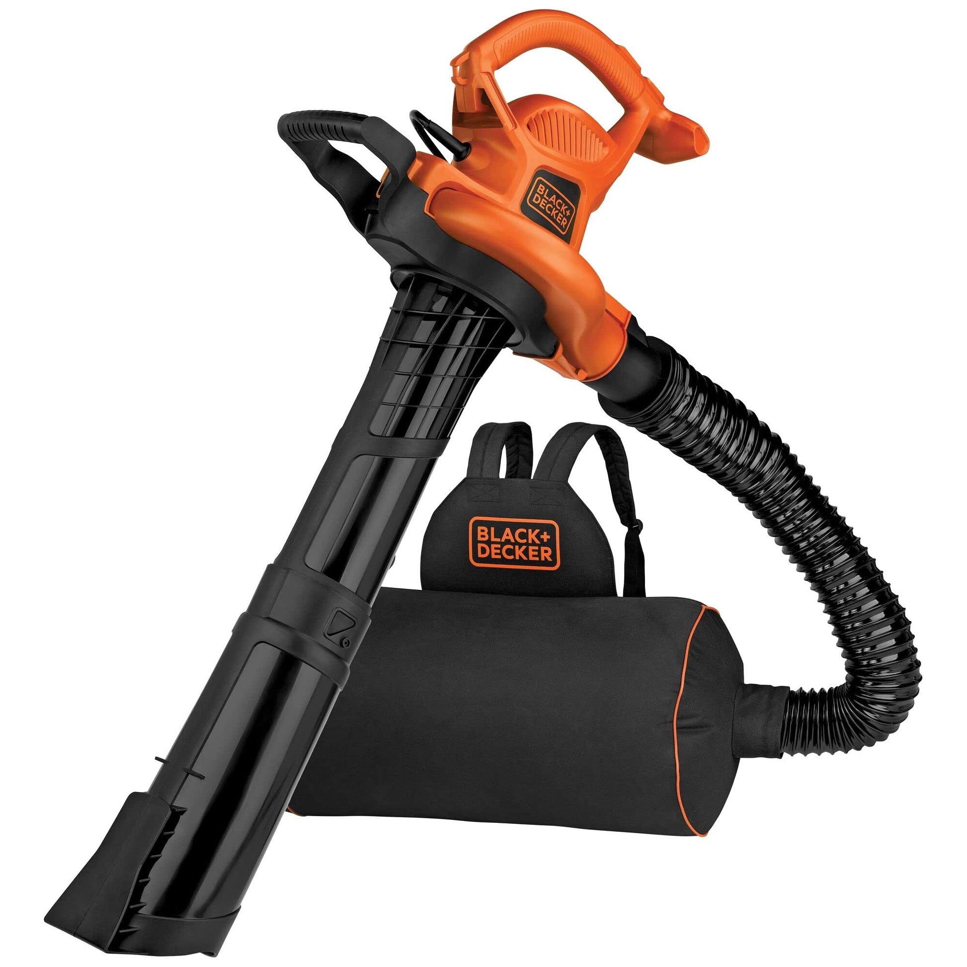 BLACK+DECKER Leaf Blower Vacuum Back Pack and Mulcher, Power Boost up to 250 MPH, 400 CFM, Corded (BEBL7000-CA) BLACK+DECKER