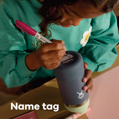 18 Oz Kids Stainless Steel Bottle - Wide Mouth Straw Cap and Boot, Coconut Hydro Flask