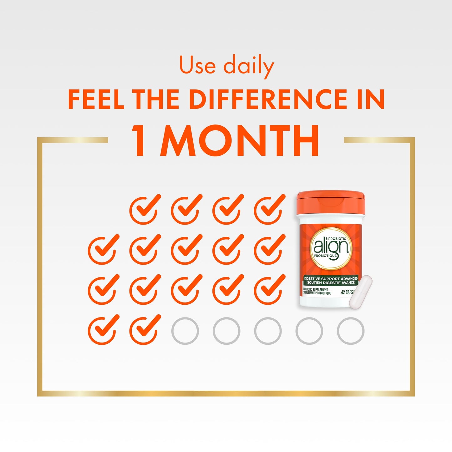 Align Probiotic Digestive Support Advanced Capsules for Woman and Men, Helps Relieve Symptoms of Irritable Bowel Syndrome (IBS) such as Bloating, Gas, and Abdominal Discomfort, 42 Capsules - Available at All In One Marketplace Canada